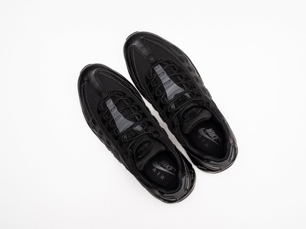 Nike Air Max 95 черные кожа мужские (AR27604) - фото 3 Nike Air Max 95 черные кожа мужские (AR27604) - фото 3