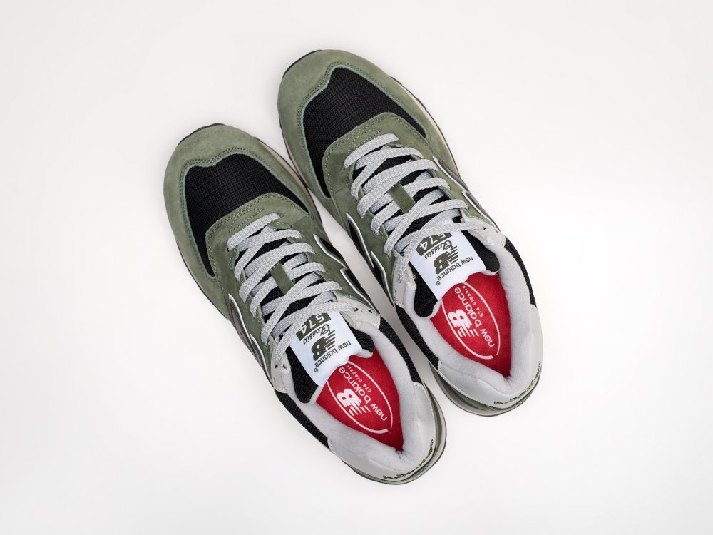 New Balance 574 зеленые замша мужские (AR27627) - фото 3 New Balance 574 зеленые замша мужские (AR27627) - фото 3