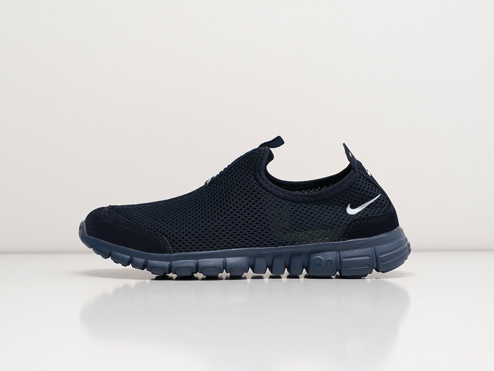 Nike Free 3.0 V2 Slip-On WMNS синие текстиль женские (AR27668) - фото 1