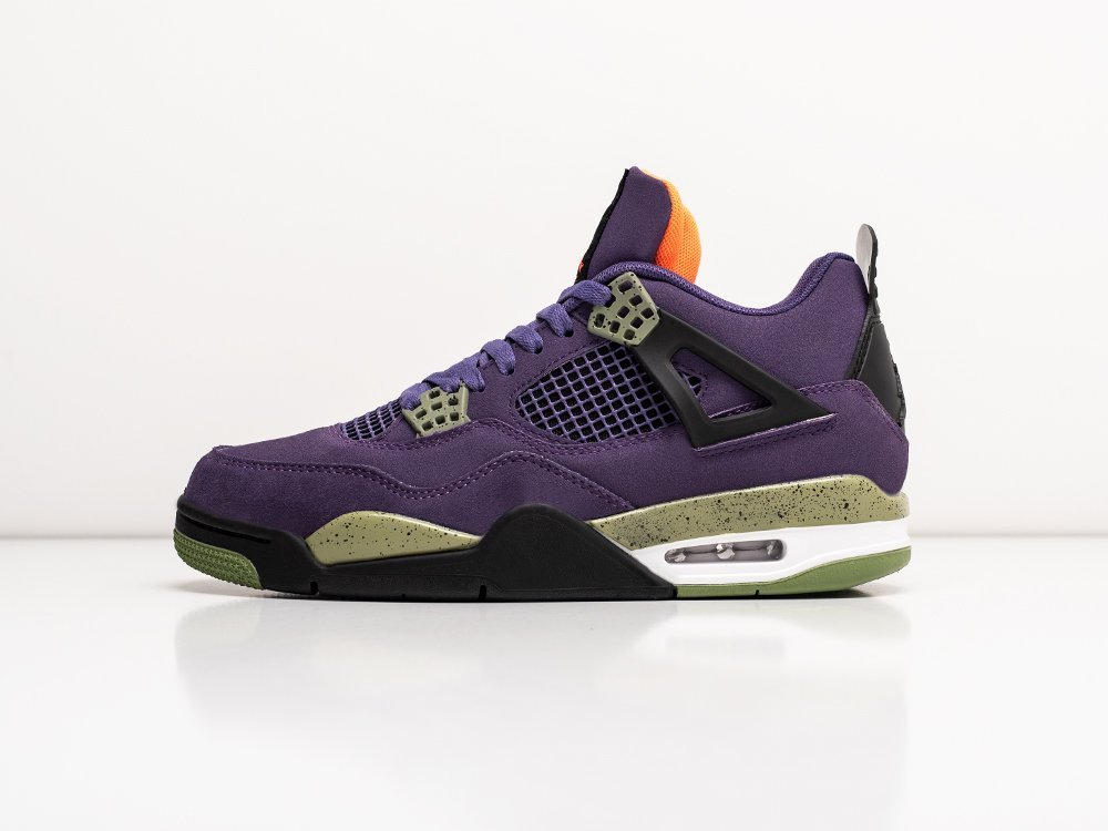 Nike Air Jordan 4 Retro Canyon Purple фиолетовые замша мужские (AR27670) - фото 1