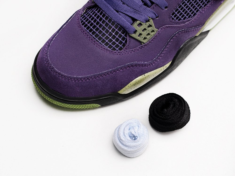Nike Air Jordan 4 Retro Canyon Purple фиолетовые замша мужские (AR27670) - фото 4