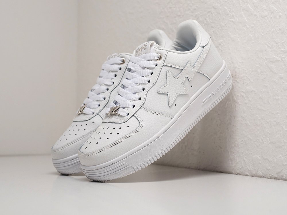 Bape Bapesta Low WMNS белые кожа женские (AR27764) - фото 2 Bape Bapesta Low WMNS белые кожа женские (AR27764) - фото 2