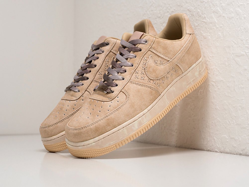 Nike Air Force 1 Low 07 Premium NAI-KE бежевые текстиль мужские (AR27766) - фото 2 Nike Air Force 1 Low 07 Premium NAI-KE бежевые текстиль мужские (AR27766) - фото 2