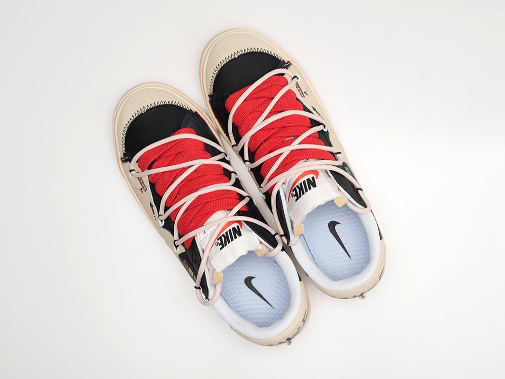 Nike x OFF White x Blazer Low 77 Jumbo черные кожа мужские (AR27780) - фото 3 Nike x OFF White x Blazer Low 77 Jumbo черные кожа мужские (AR27780) - фото 3
