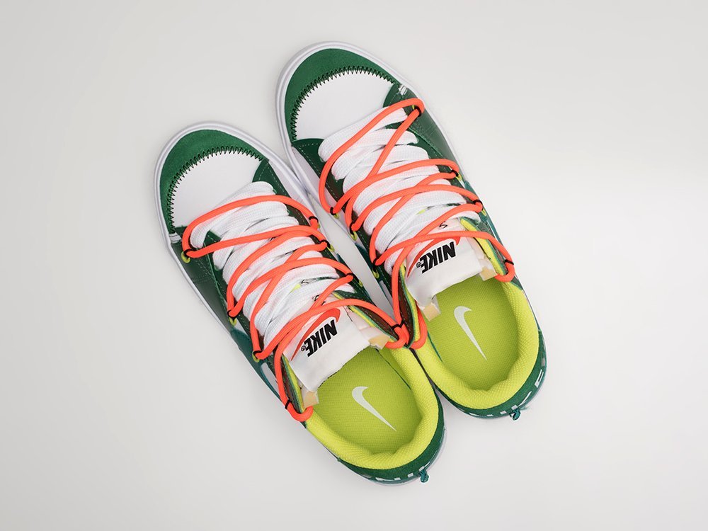 Nike x OFF White x Blazer Low 77 Jumbo зеленые кожа мужские (AR27781) - фото 3 Nike x OFF White x Blazer Low 77 Jumbo зеленые кожа мужские (AR27781) - фото 3