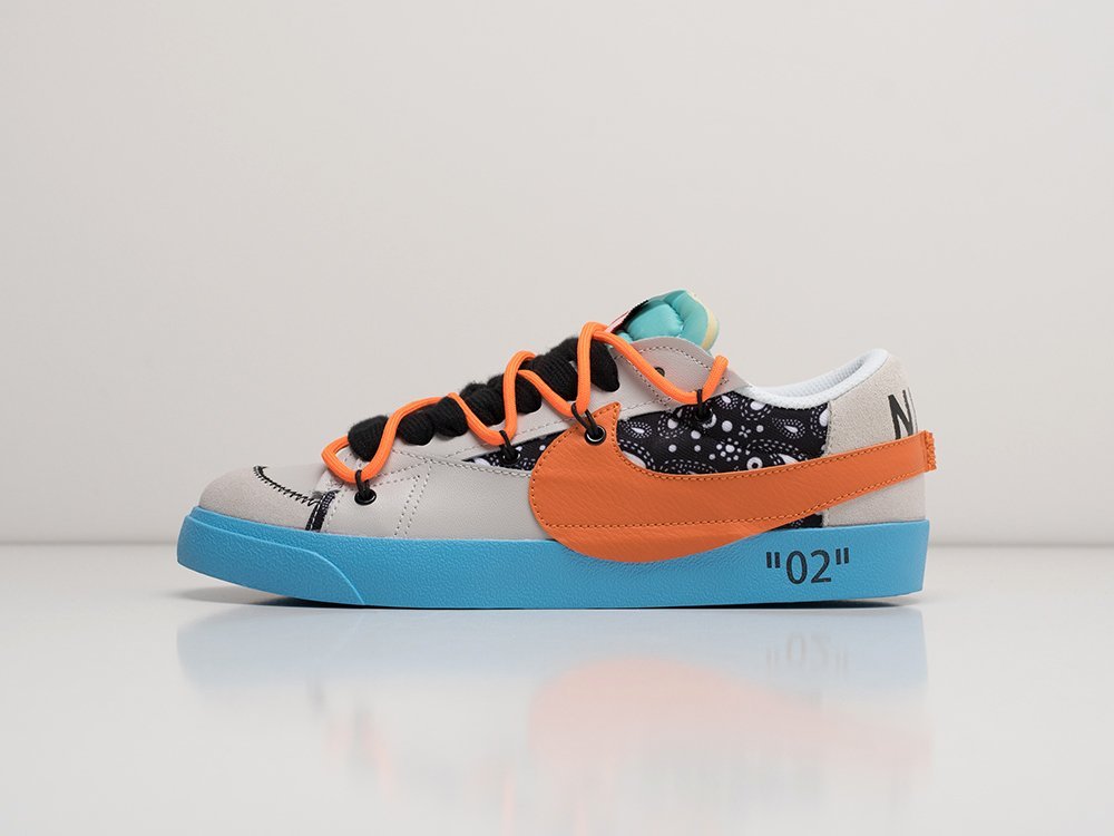 Nike x OFF White x Blazer Low 77 Jumbo разноцветные кожа мужские (AR27782) - фото 1 Nike x OFF White x Blazer Low 77 Jumbo разноцветные кожа мужские (AR27782) - фото 1