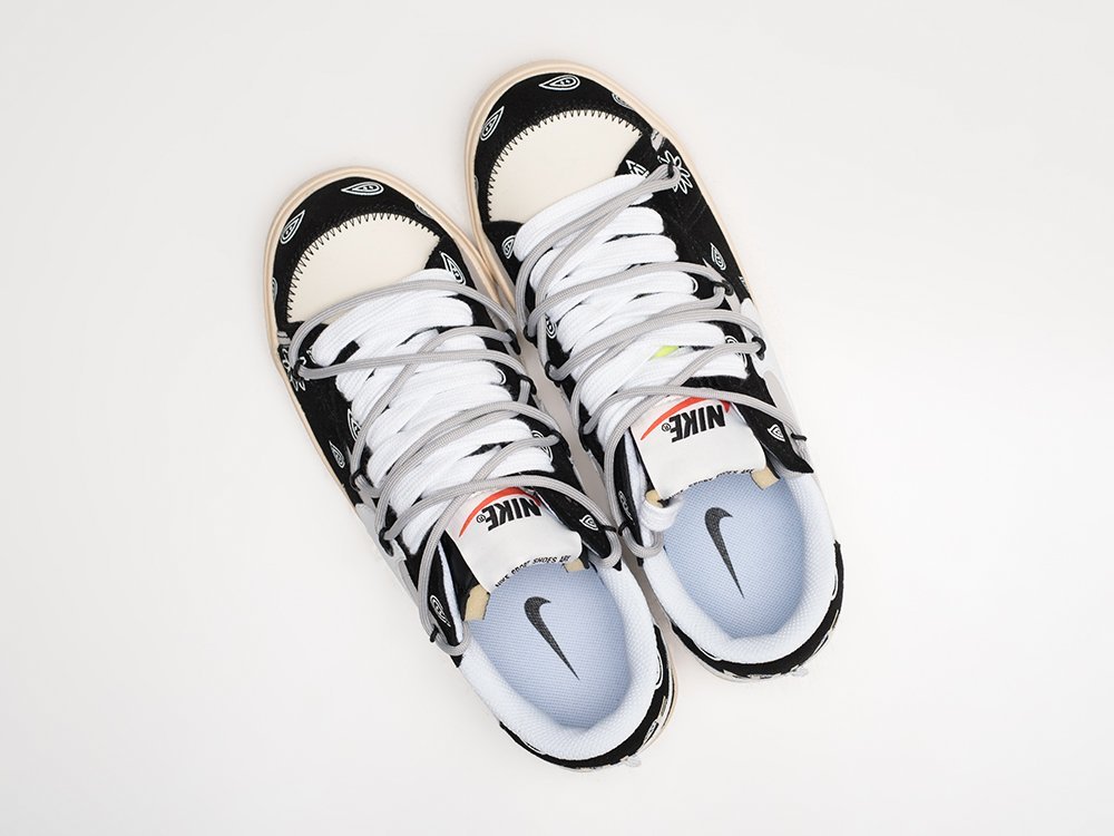 Nike x OFF White x Blazer Low 77 Jumbo черные кожа мужские (AR27783) - фото 3