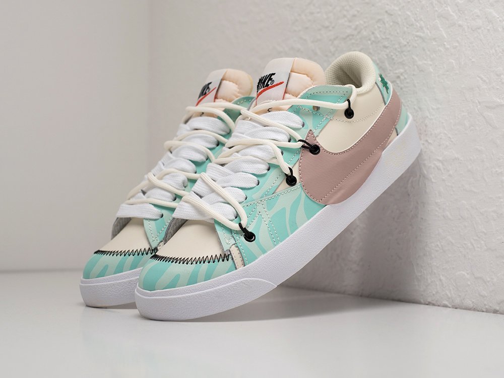 Nike x OFF White x Blazer Low 77 Jumbo разноцветные кожа мужские (AR27784) - фото 2 Nike x OFF White x Blazer Low 77 Jumbo разноцветные кожа мужские (AR27784) - фото 2