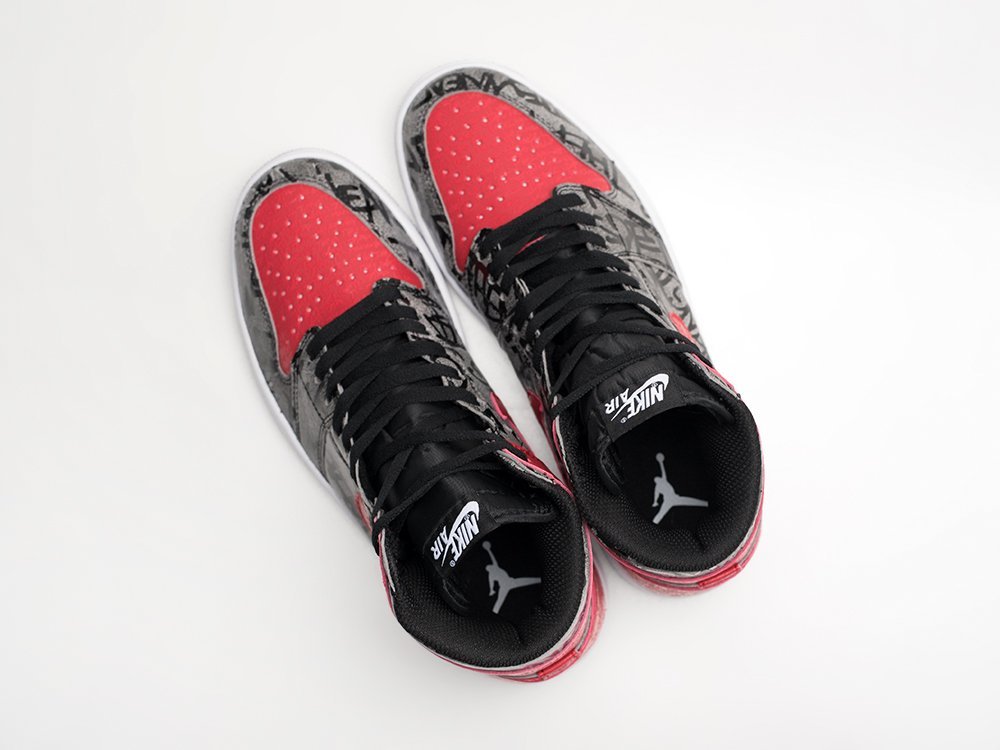 Nike Air Jordan 1 Mid Rebellionaire Red серые кожа мужские (AR27790) - фото 3