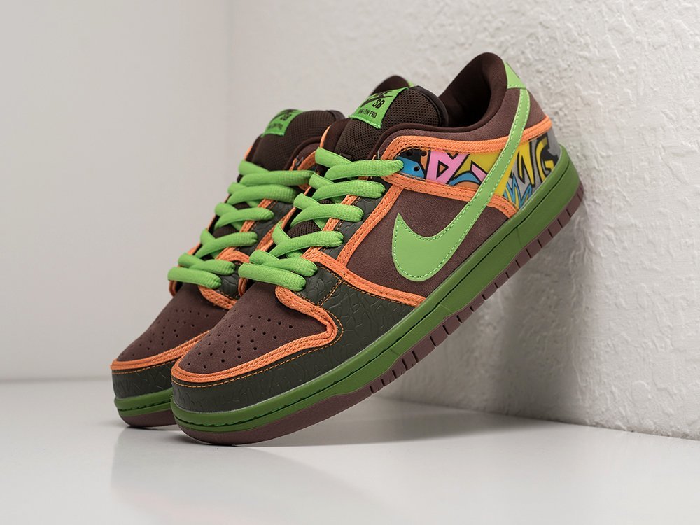 Nike SB Dunk Low De La Soul коричневые кожа мужские (AR27845) - фото 2 Nike SB Dunk Low De La Soul коричневые кожа мужские (AR27845) - фото 2