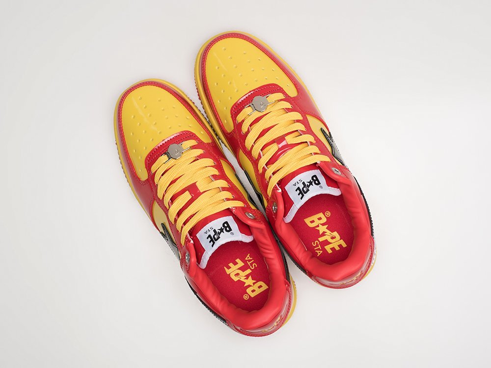 Bape x Marvel x Bapesta Low Iron Man желтые кожа мужские (AR27847) - фото 5 Bape x Marvel x Bapesta Low Iron Man желтые кожа мужские (AR27847) - фото 5