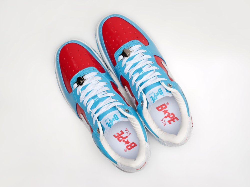 Bape x Marvel x Bapesta Low Captain America разноцветные кожа мужские (AR27848) - фото 6 Bape x Marvel x Bapesta Low Captain America разноцветные кожа мужские (AR27848) - фото 6