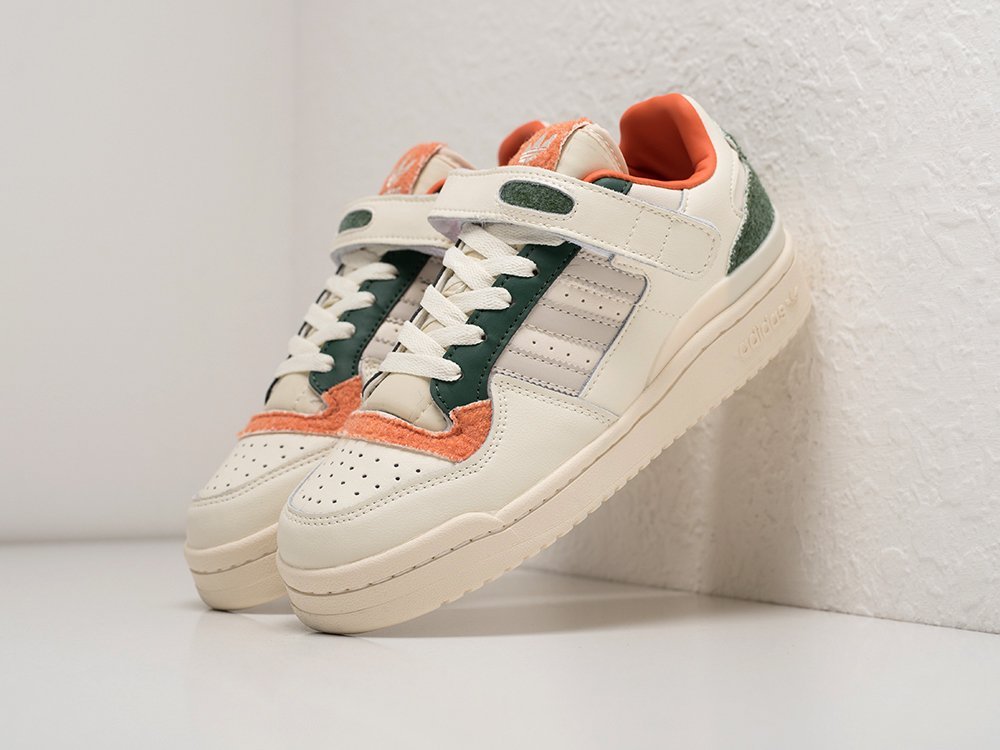 Adidas Forum Low Fleece Cream Green WMNS белые кожа женские (AR27853) - фото 2