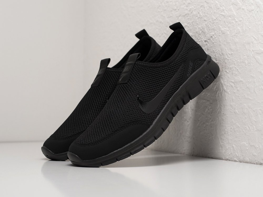 Nike Free 3.0 V2 Slip-On черные текстиль мужские (AR27854) - фото 2