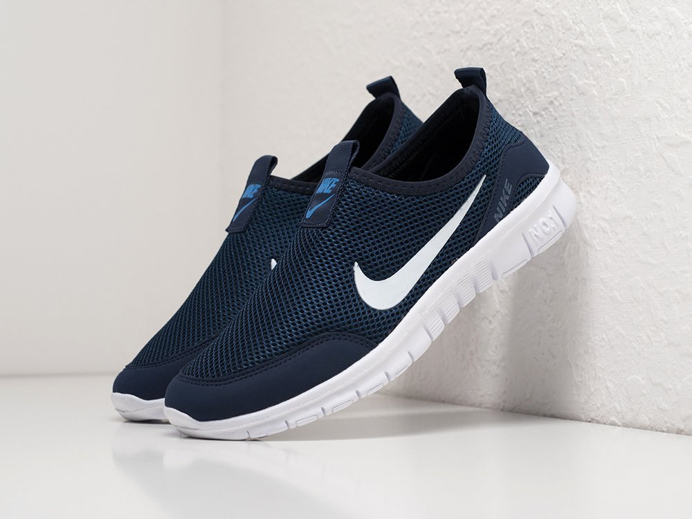 Nike Free 3.0 V2 Slip-On синие текстиль мужские (AR27856) - фото 2