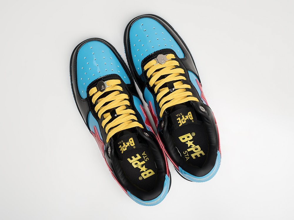 Bape Marvel x Bapesta Low Black Widow черные кожа мужские (AR27943) - фото 3 Bape Marvel x Bapesta Low Black Widow черные кожа мужские (AR27943) - фото 3