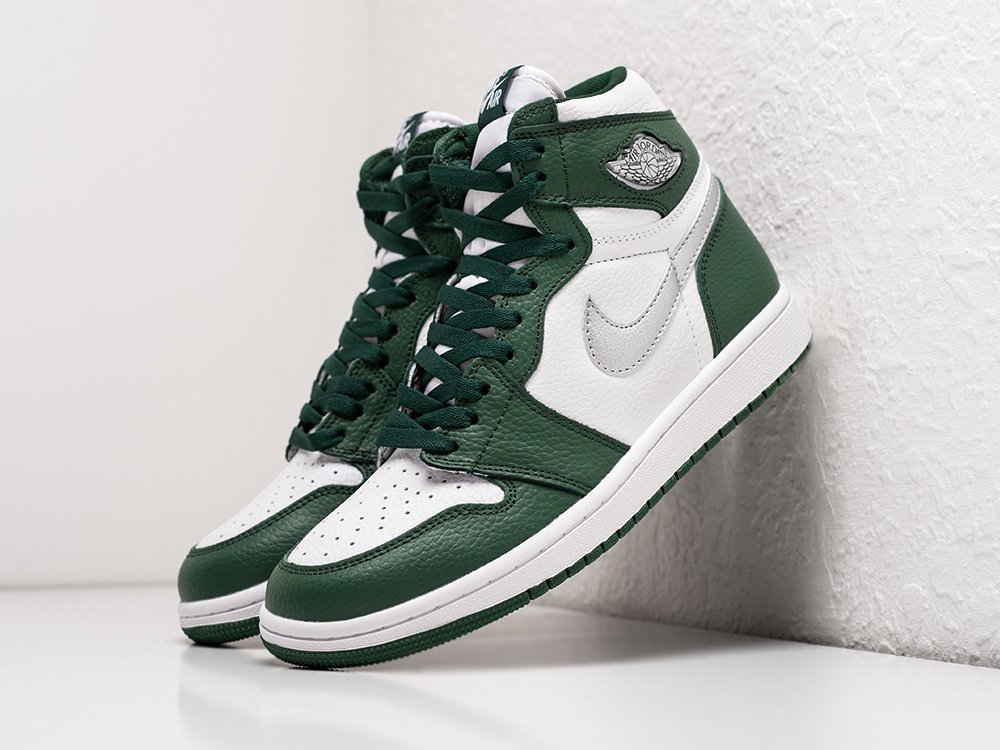 Nike Air Jordan 1 Retro High OG Gorge Green зеленые кожа мужские (AR27951) - фото 2