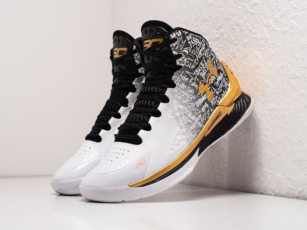 Under Armour Curry 1 Retro Back to Back MVP 2021 белые текстиль мужские (AR27955) - фото 2 Under Armour Curry 1 Retro Back to Back MVP 2021 белые текстиль мужские (AR27955) - фото 2