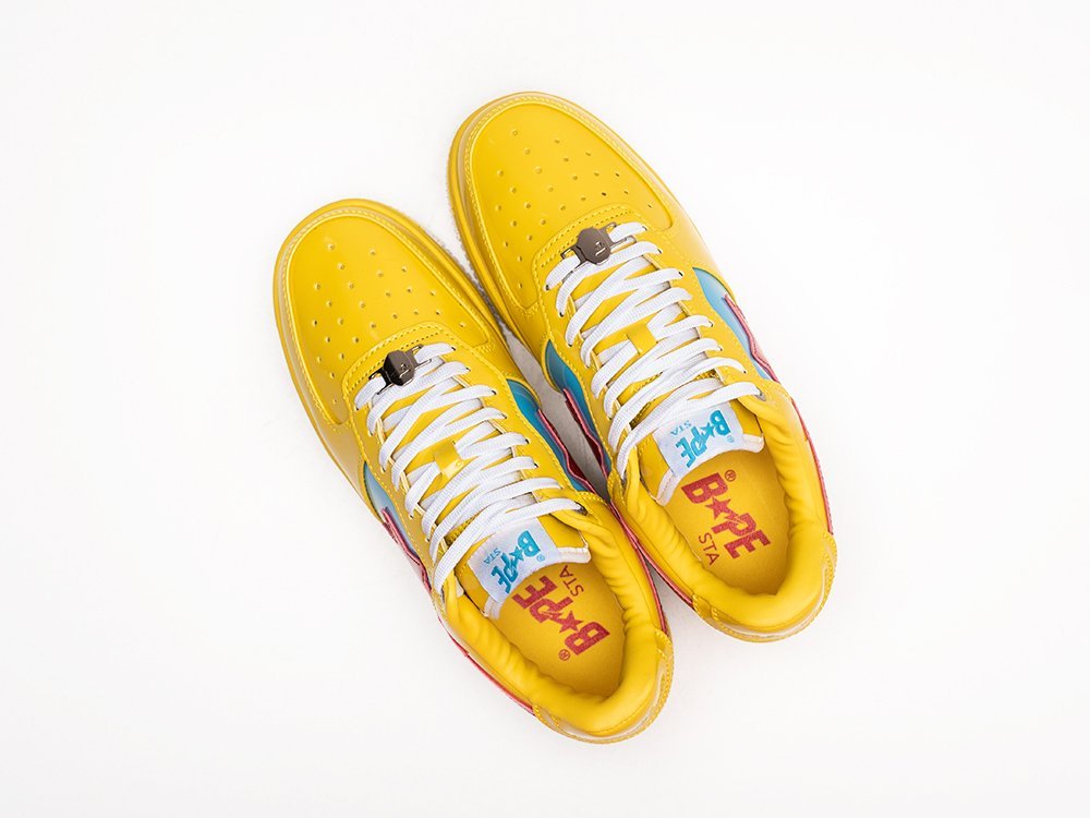 Bape x Marvel x Bapesta Low Thor желтые кожа мужские (AR27977) - фото 3 Bape x Marvel x Bapesta Low Thor желтые кожа мужские (AR27977) - фото 3