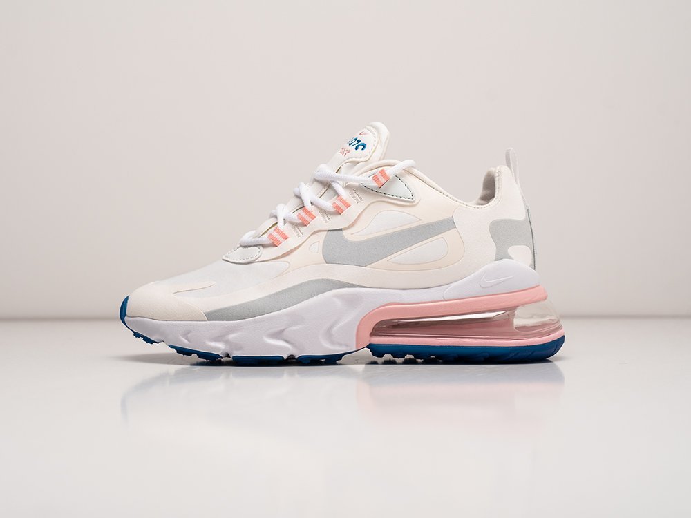 Nike Air Max 270 React WMNS белые текстиль женские (AR27984) - фото 1 Nike Air Max 270 React WMNS белые текстиль женские (AR27984) - фото 1