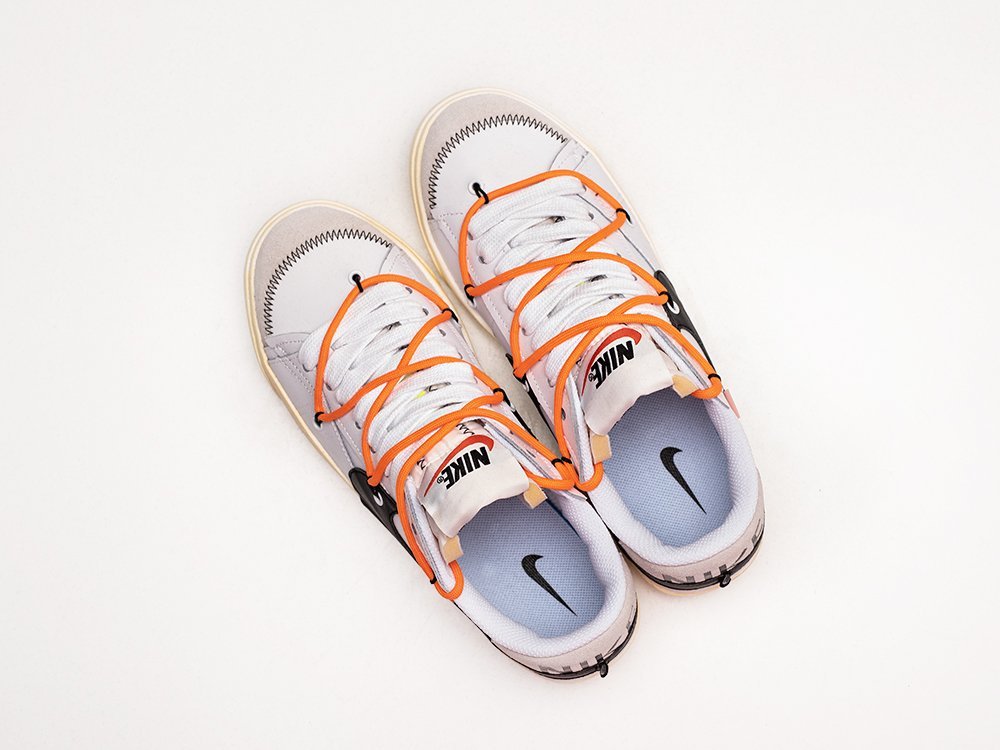 Nike x OFF White x Blazer Low 77 Jumbo белые кожа мужские (AR28385) - фото 3 Nike x OFF White x Blazer Low 77 Jumbo белые кожа мужские (AR28385) - фото 3
