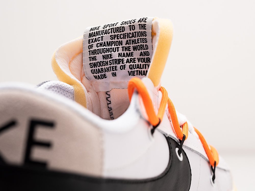 Nike x OFF White x Blazer Low 77 Jumbo белые кожа мужские (AR28385) - фото 4 Nike x OFF White x Blazer Low 77 Jumbo белые кожа мужские (AR28385) - фото 4
