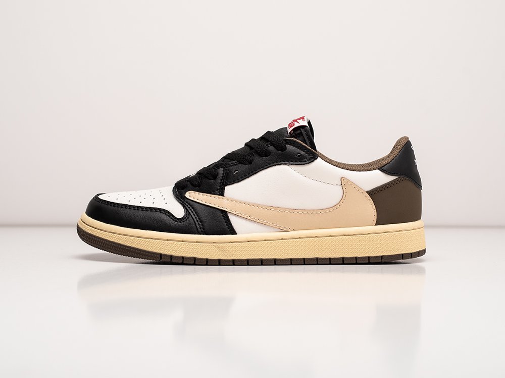 Nike Air Jordan 1 Low x Travis Scott белые кожа мужские (AR28492) - фото 1 Nike Air Jordan 1 Low x Travis Scott белые кожа мужские (AR28492) - фото 1