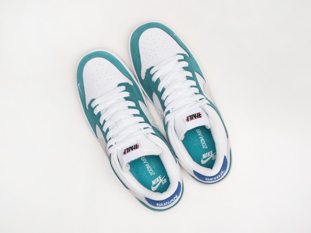 Nike SB Dunk Low Busan Seoul белые кожа мужские (AR28551) - фото 3 Nike SB Dunk Low Busan Seoul белые кожа мужские (AR28551) - фото 3