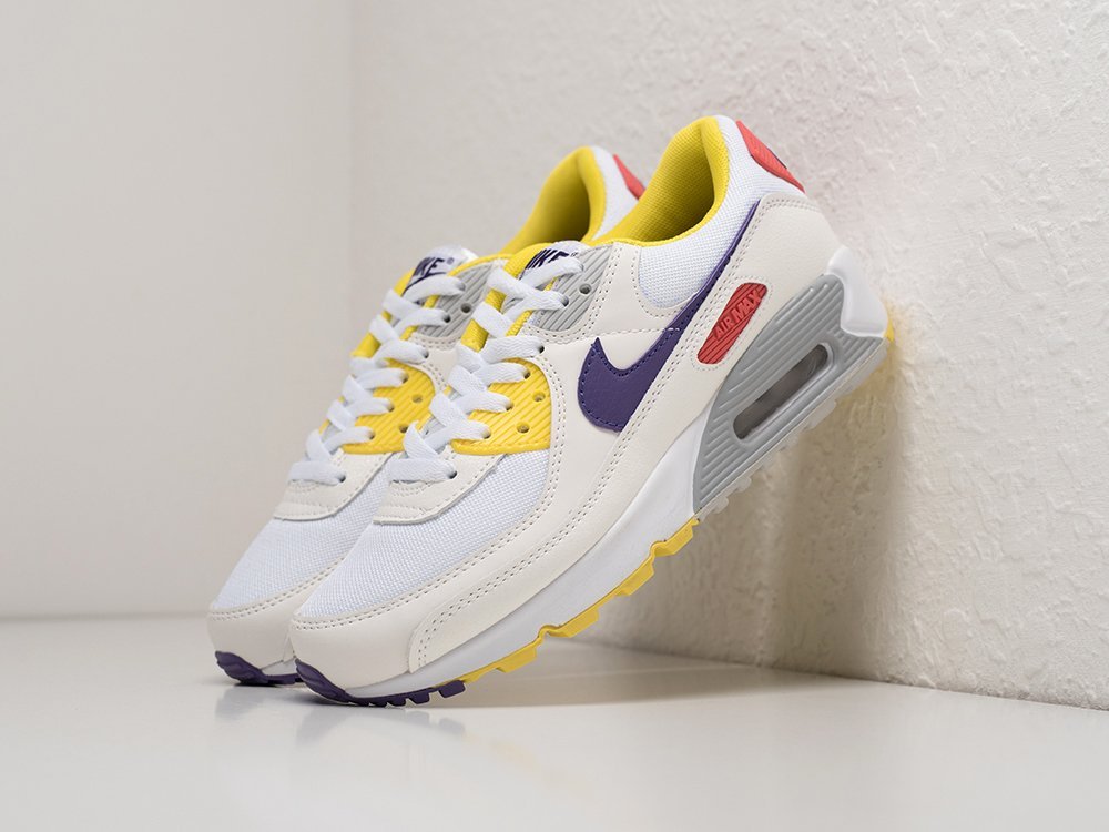 Nike Air Max 90 Summit White Multi WMNS белые кожа женские (AR28563) - фото 2 Nike Air Max 90 Summit White Multi WMNS белые кожа женские (AR28563) - фото 2