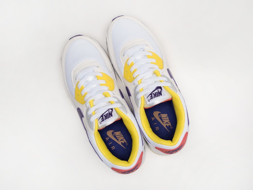 Nike Air Max 90 Summit White Multi WMNS белые кожа женские (AR28563) - фото 3 Nike Air Max 90 Summit White Multi WMNS белые кожа женские (AR28563) - фото 3