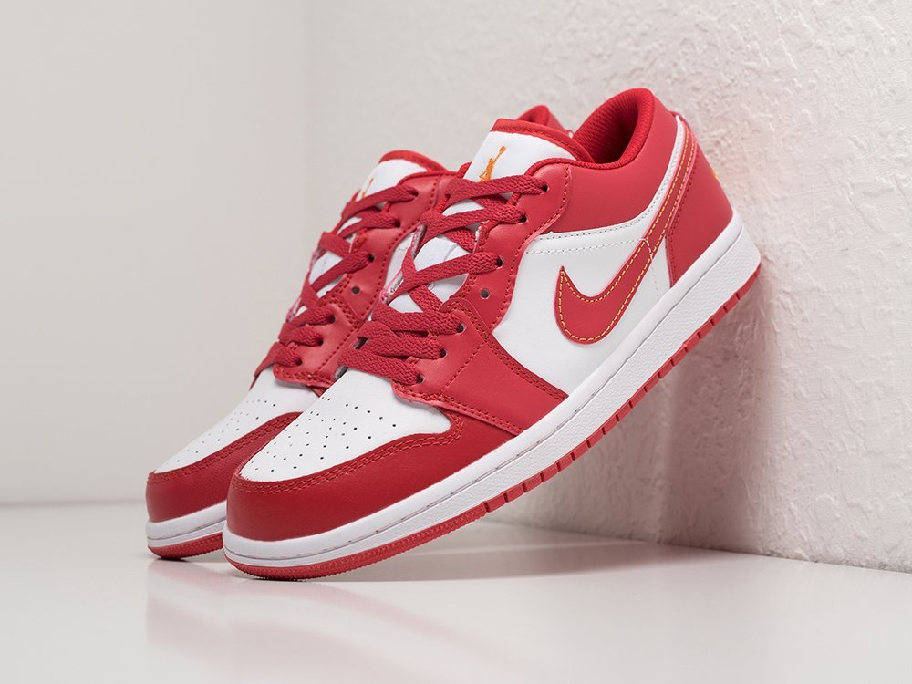 Nike Air Jordan 1 Low Cardinal Red красные кожа мужские (AR28570) - фото 2