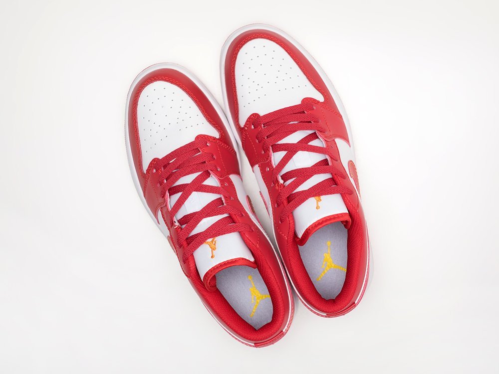 Nike Air Jordan 1 Low Cardinal Red красные кожа мужские (AR28570) - фото 3