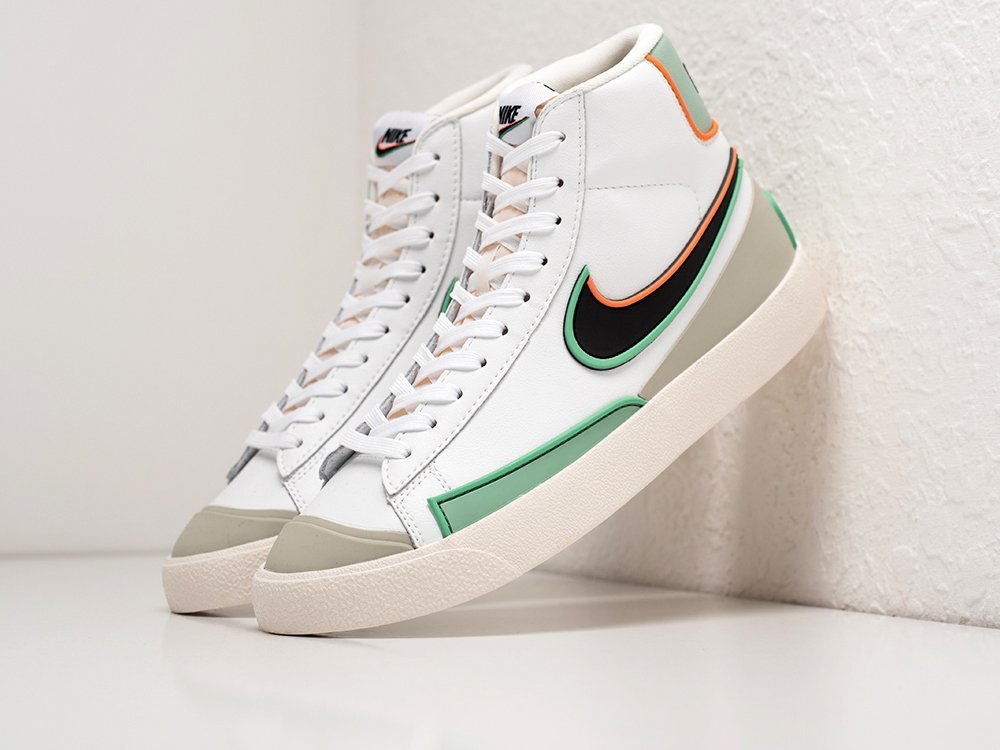 Nike Blazer Mid 77 Infinite White Roma Green белые кожа мужские (AR28572) - фото 2