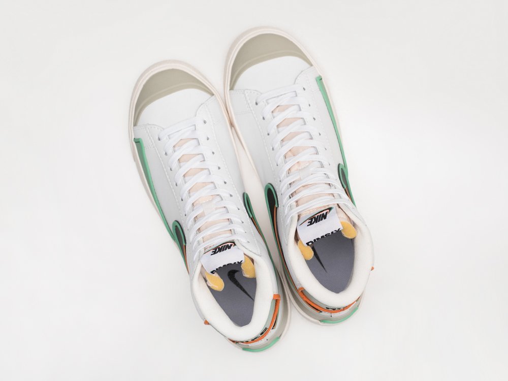 Nike Blazer Mid 77 Infinite White Roma Green белые кожа мужские (AR28572) - фото 3 Nike Blazer Mid 77 Infinite White Roma Green белые кожа мужские (AR28572) - фото 3