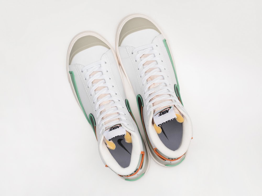 Nike Blazer Mid 77 Infinite White Roma Green белые кожа мужские (AR28572) - фото 3