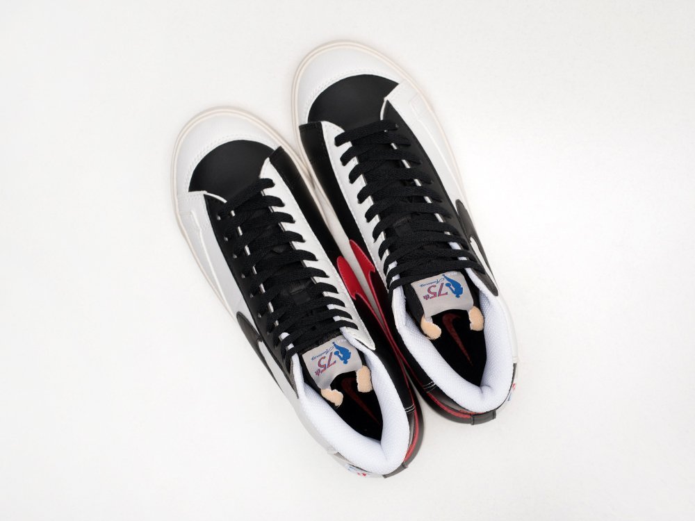 Nike x NBA x Blazer Mid 77 EMB 75th Anniversary - Trail Blazers белые кожа мужские (AR28573) - фото 3 Nike x NBA x Blazer Mid 77 EMB 75th Anniversary - Trail Blazers белые кожа мужские (AR28573) - фото 3