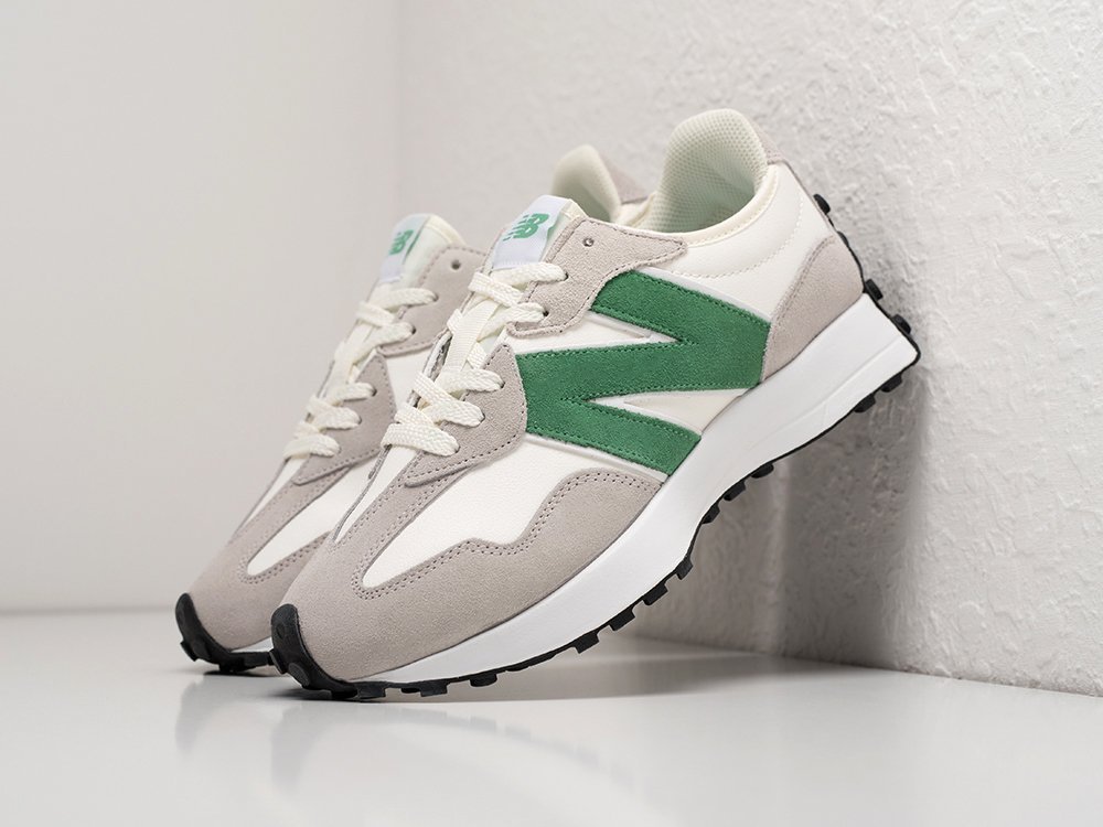 New Balance 327 Rain Cloud Varsity Green белые кожа мужские (AR28575) - фото 2 New Balance 327 Rain Cloud Varsity Green белые кожа мужские (AR28575) - фото 2