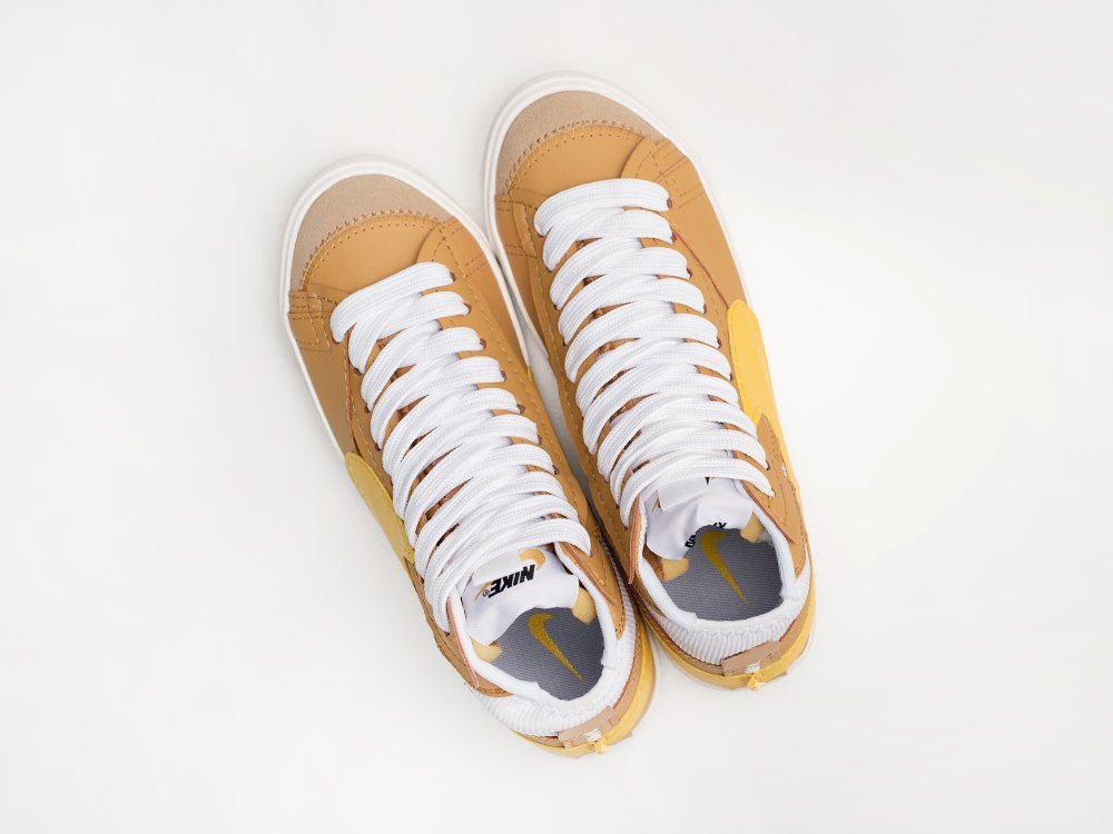 Nike Blazer Mid 77 Jumbo Wheat Grass Vivid Sulfur бежевые кожа мужские (AR28576) - фото 3 Nike Blazer Mid 77 Jumbo Wheat Grass Vivid Sulfur бежевые кожа мужские (AR28576) - фото 3