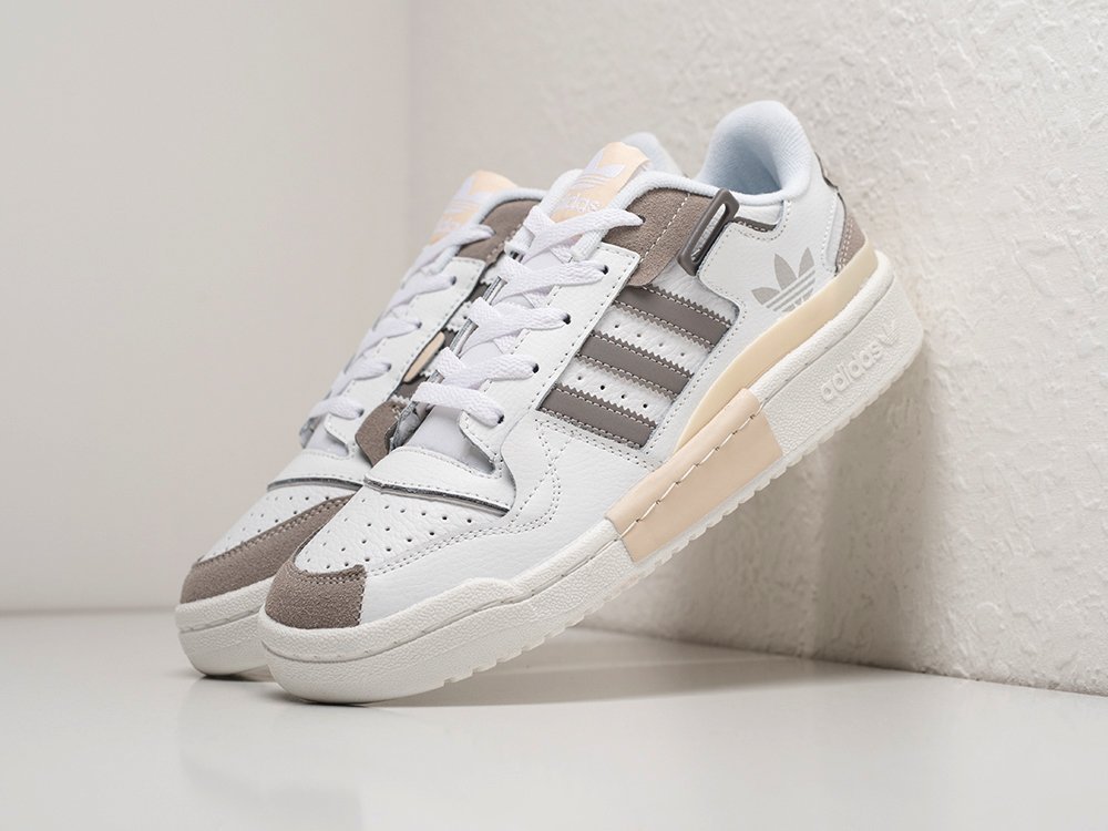 Adidas Forum Low Exhibit Halo Ivory белые кожа мужские (AR28604) - фото 2 Adidas Forum Low Exhibit Halo Ivory белые кожа мужские (AR28604) - фото 2
