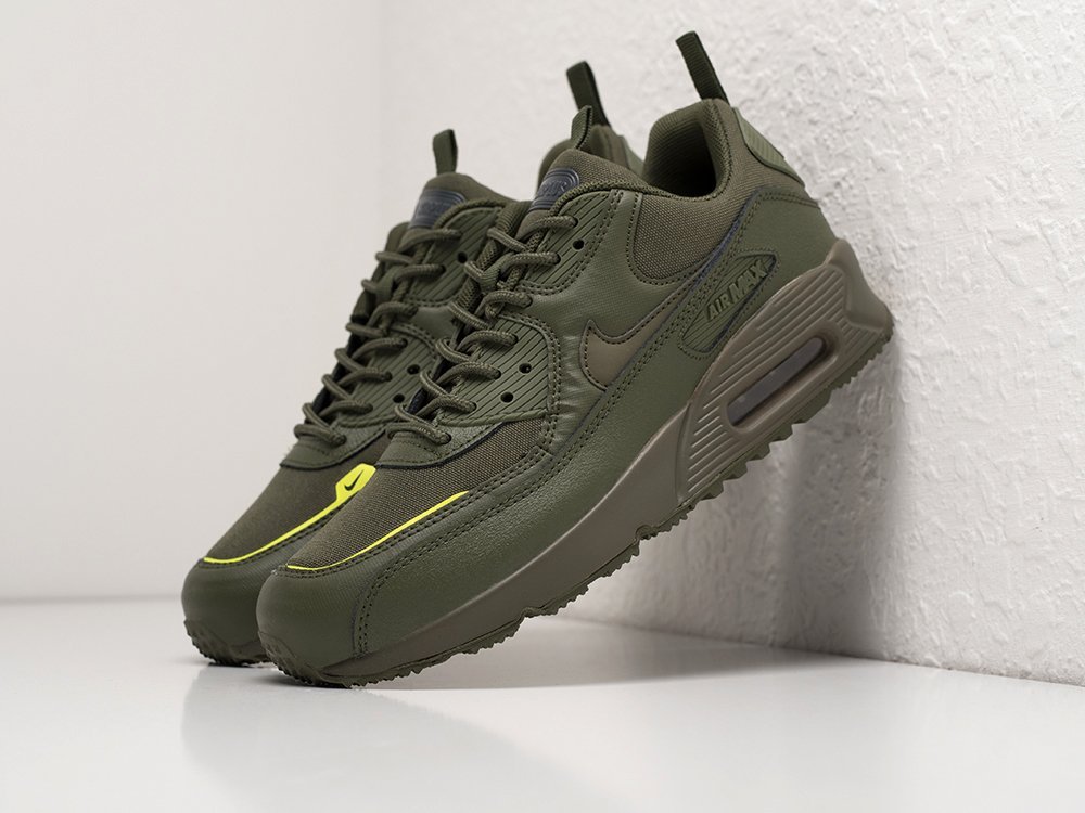 Nike Air Max 90 Surplus Cargo Khaki зеленые кожа мужские (AR28658) - фото 2