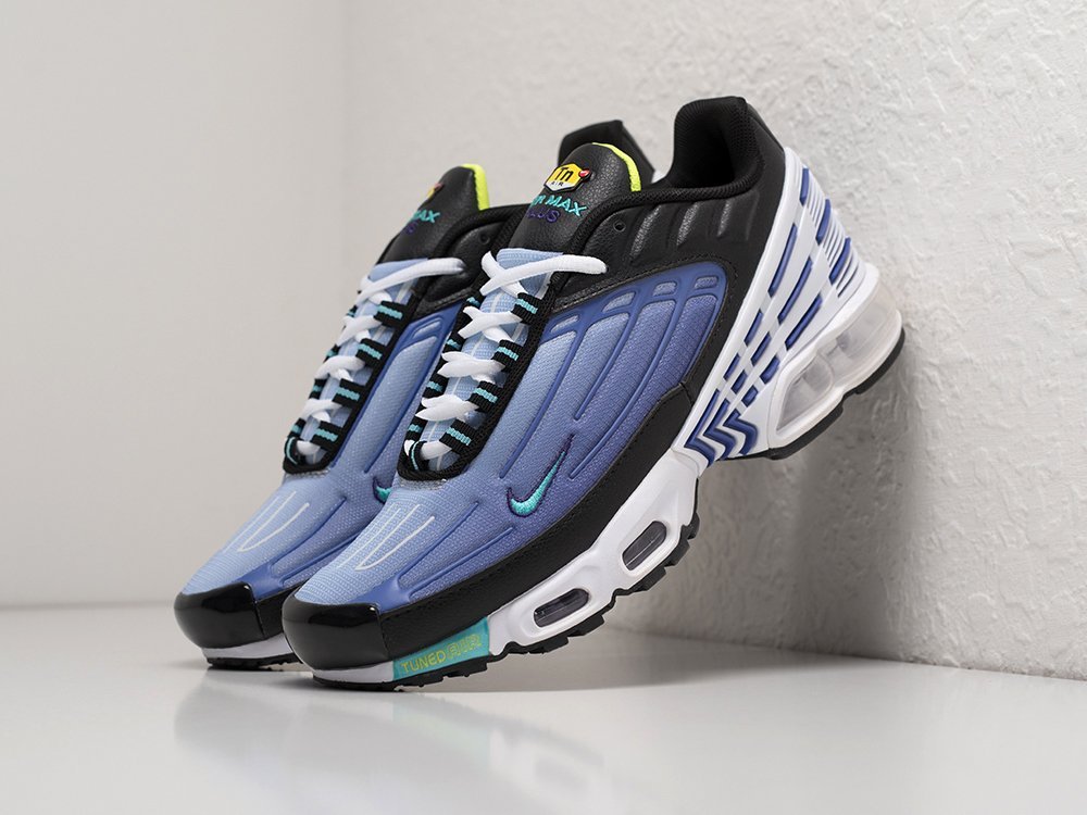 Nike Air Max Plus 3 голубые текстиль мужские (AR28666) - фото 2 Nike Air Max Plus 3 голубые текстиль мужские (AR28666) - фото 2