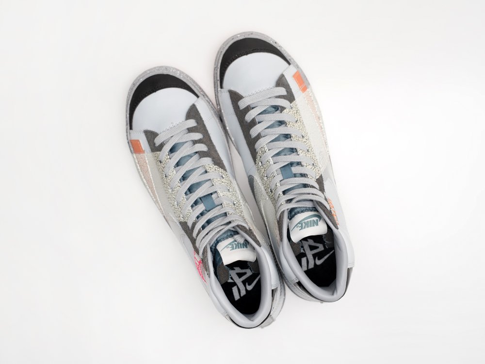 Nike Blazer Mid 77 Vintage Shanghai серые кожа мужские (AR28671) - фото 3 Nike Blazer Mid 77 Vintage Shanghai серые кожа мужские (AR28671) - фото 3