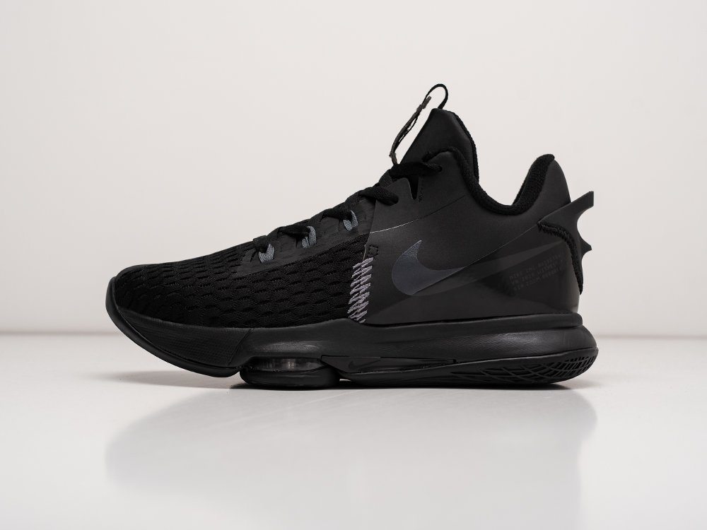 Nike Lebron Witness V GS Black Dark Grey черные текстиль мужские (AR28685) - фото 1