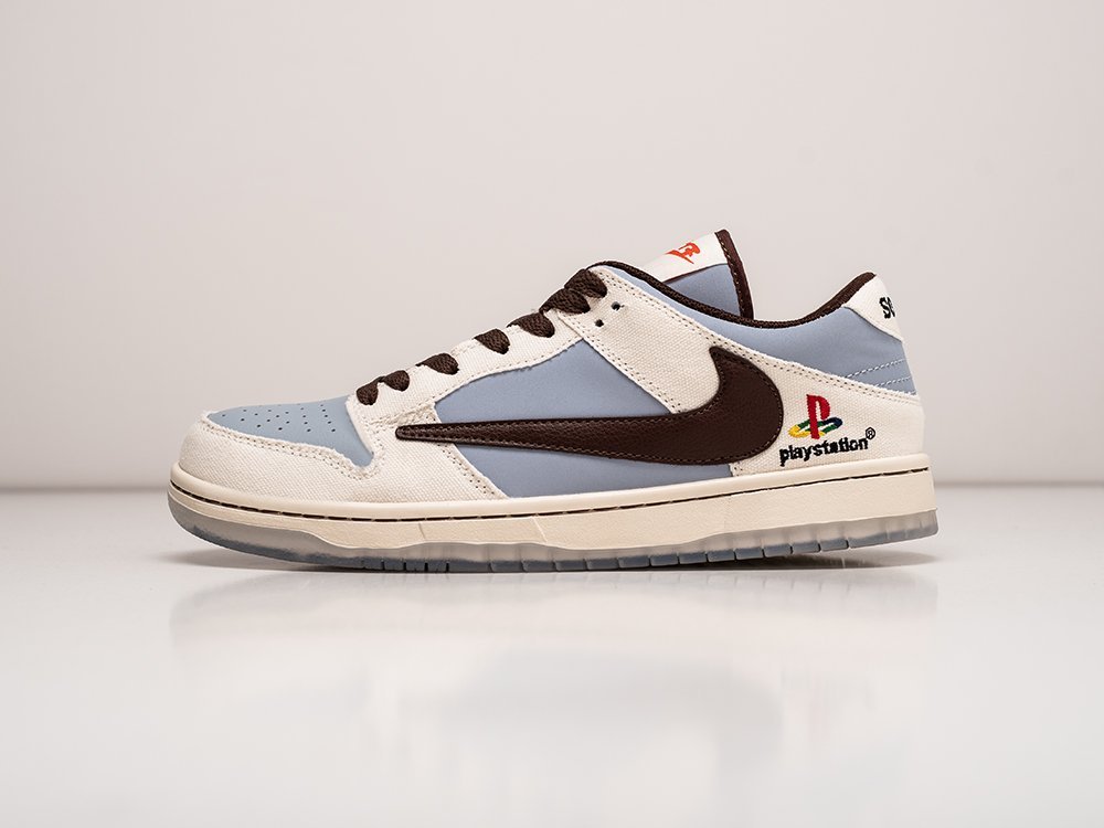 Nike SB Dunk Low x Travis Scott х PlayStation 5 голубые кожа мужские (AR28689) - фото 4 Nike SB Dunk Low x Travis Scott х PlayStation 5 голубые кожа мужские (AR28689) - фото 4