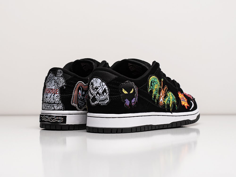 Nike x Neckface x SB Dunk Low Pro QS Black черные текстиль мужские (AR28693) - фото 4 Nike x Neckface x SB Dunk Low Pro QS Black черные текстиль мужские (AR28693) - фото 4