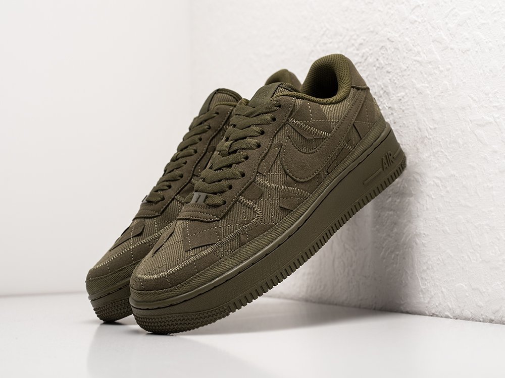 Nike x Billie Eilish x Air Force 1 Low Sequoia зеленые текстиль мужские (AR28705) - фото 2