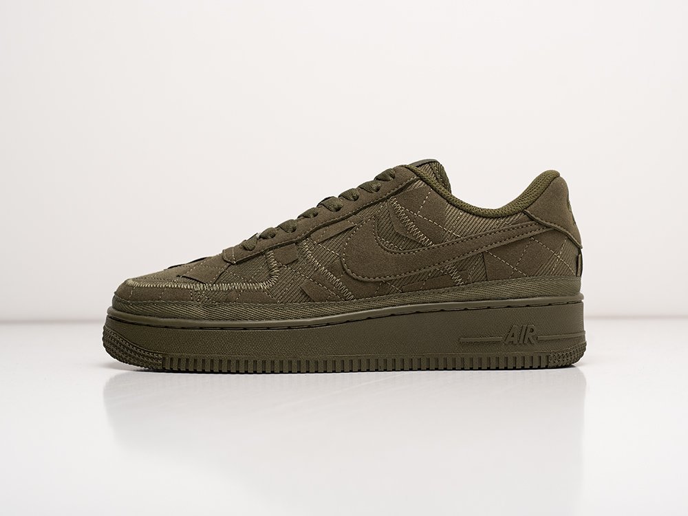 Nike x Billie Eilish x Air Force 1 Low Sequoia зеленые текстиль мужские (AR28705) - фото 1