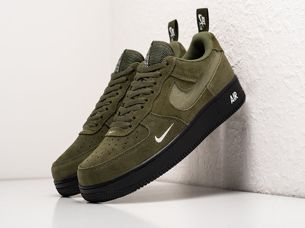 Nike Air Force 1 Low 07 LV8 Reflective Swoosh - Cargo Khaki зеленые кожа мужские (AR28709) - фото 2 Nike Air Force 1 Low 07 LV8 Reflective Swoosh - Cargo Khaki зеленые кожа мужские (AR28709) - фото 2