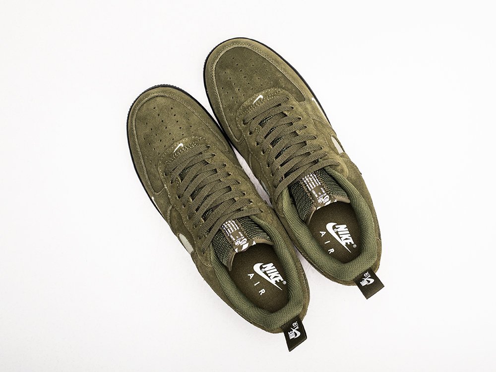 Nike Air Force 1 Low 07 LV8 Reflective Swoosh - Cargo Khaki зеленые кожа мужские (AR28709) - фото 3 Nike Air Force 1 Low 07 LV8 Reflective Swoosh - Cargo Khaki зеленые кожа мужские (AR28709) - фото 3