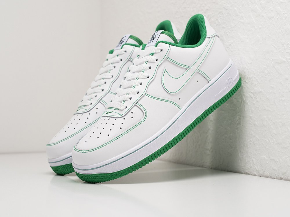 Nike Air Force 1 Low 07 Contrast Stitch - White Pine Green белые кожа мужские (AR28722) - фото 2 Nike Air Force 1 Low 07 Contrast Stitch - White Pine Green белые кожа мужские (AR28722) - фото 2